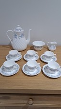 Wedgewood Angela Coffee Set - Coffee Pot, Milk Jug, Sugar Bowl, 6 Cups & Saucers
