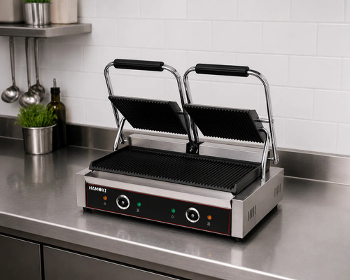 Twin commercial contact grill - twin,
