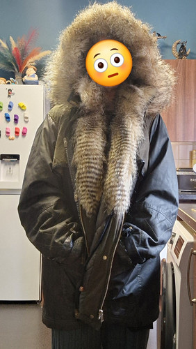 Simply hooded long - hooded, parka