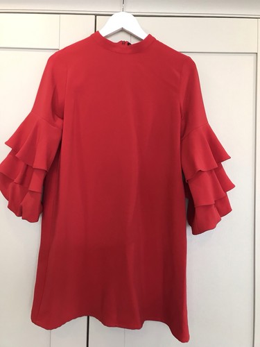 Zara red high neck dress - dress, with