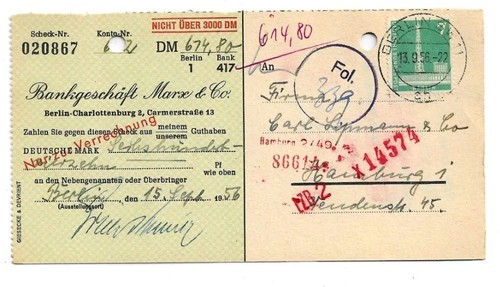 Postal cheque berlin - berlin,