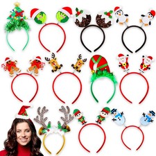 Christmas Headband Head Boppers Fancy Dress Festive Novelty Hats Xmas Hat