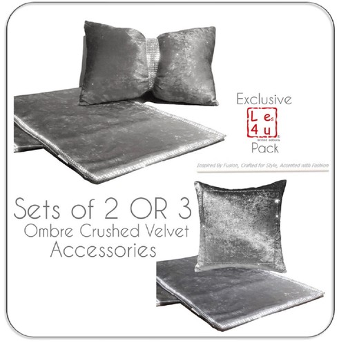 Crushed velvet runner cushion - crushed,