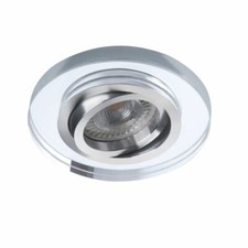 Kanlux Morta Glass Round Recessed Adjustable GU10 Ceiling Tilt Spot Downlight