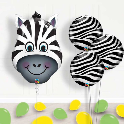 Zebra head inflated helium - inflated,