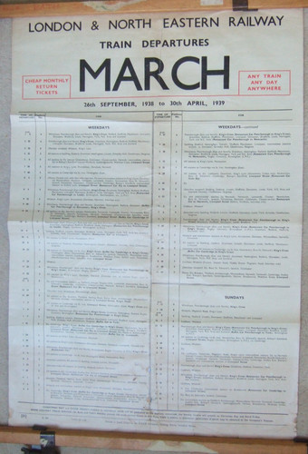 Lner march train departures - march,