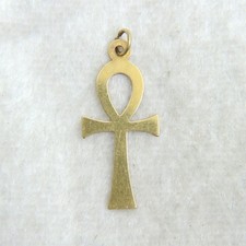 9ct 9k Gold Ankh Cross Pendant Charm