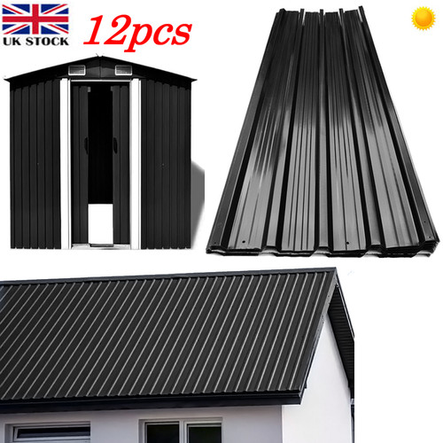 12x black metal - metal, roof