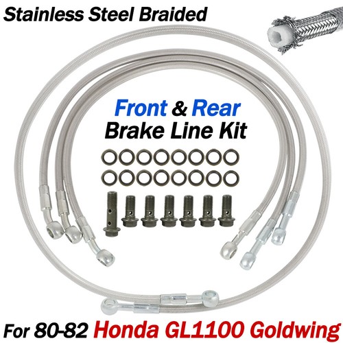 Front rear brake line - front, for