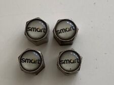 Genuine SMART Car Roadster ForTwo ForFour tyre valve dust caps silver set of 4