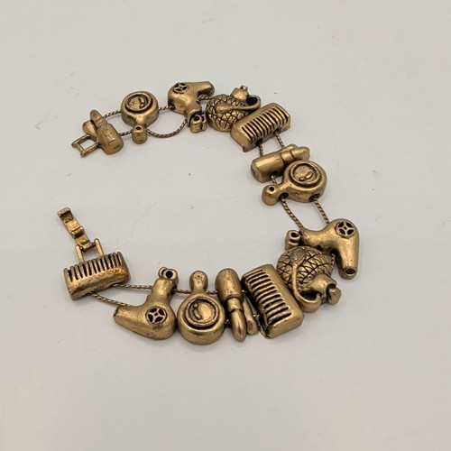 Vintage gold tone hairdresser - vintage,