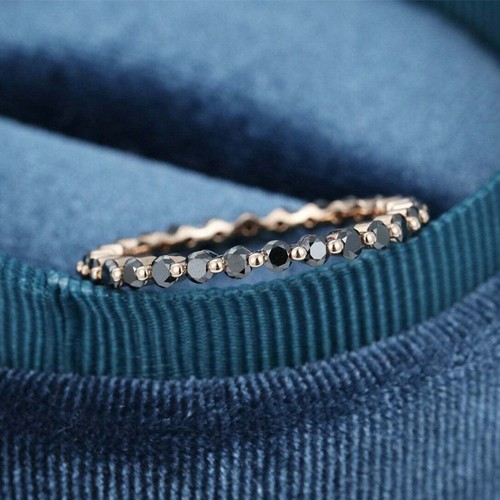 Round black diamond eternity - diamond,