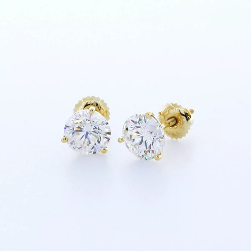 Stud earrings solid 14k white - earrings,