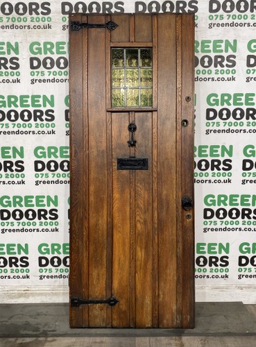 Solid oak front door 1930s - oak,
