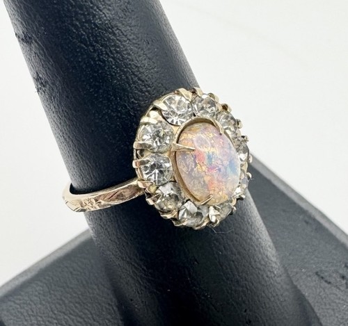 Ornate antique art deco opal - ornate,