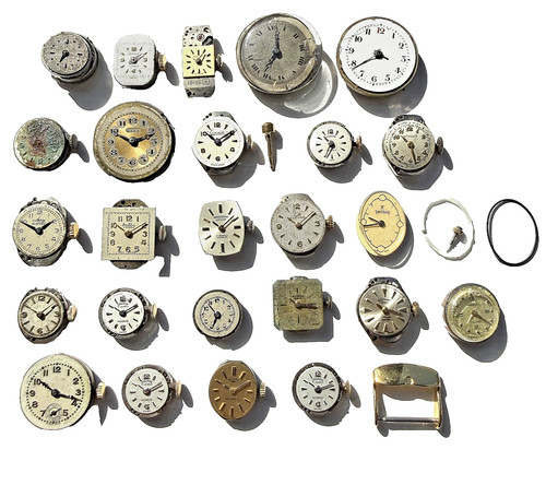 Job lot vintage watch dials - lot,