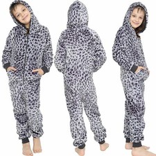 A2Z Onesie One Piece Kids Animal Pyjamas Sleepsuit Leopard Costume Girls & Boys