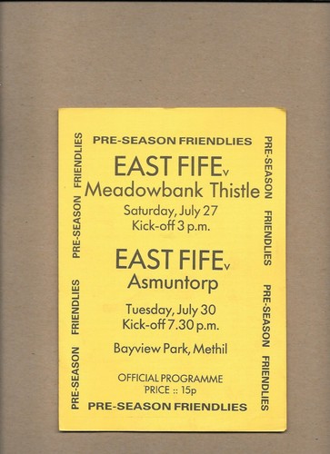 East fife asmuntorp - fife, &