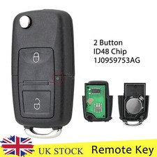 433 MHz Remote 2 Button Key Fob ID48 For VW Transporter T5 2004 2005 2006 - 2010