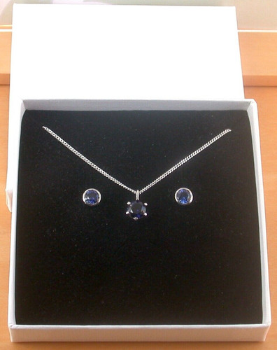Sterling silver sapphire lab - sterling,