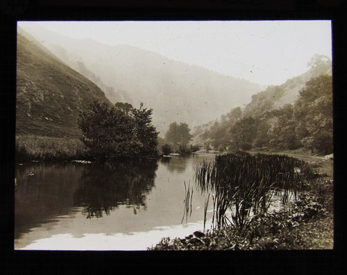 Glass magic lantern slide - glass,
