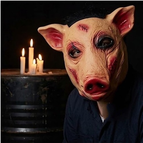 Scary pig mask with - scary,