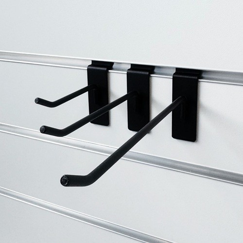Matte black metal slatwall - matte,