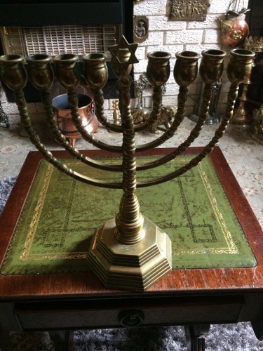 Heavy vintage jewish - vintage, menorah