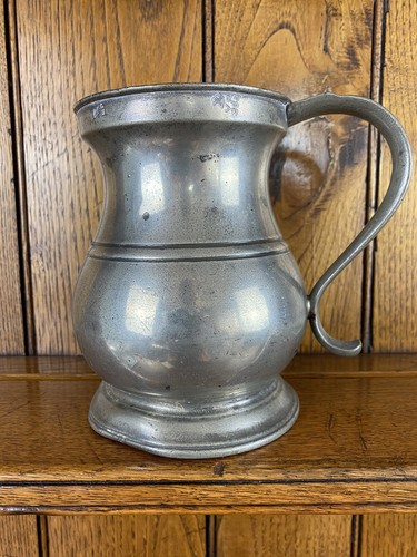 Large pewter quart measure - pewter,