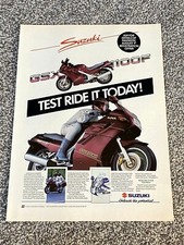 Rare Original Vintage 1988 Magazine Advert Picture Suzuki GSX1100F Motorbike Ad