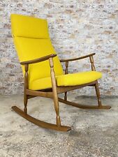 Mid Century Danish Oak Rocking Chair. Vintage Retro Scandinavian furniture