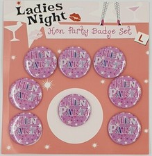 8 x  HEN PARTY NIGHT DO BADGES