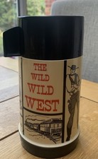 Vintage ‘The Wild Wild West’ thermos flask by Aladdin 1969 RARE WESTERN 