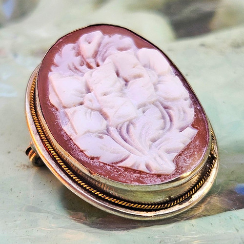 Vintage italian shell cameo - italian,