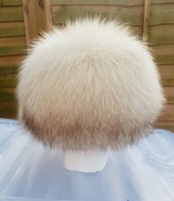 Vintage Genuine Russian USSR Arctic Fox Fur Cossack Style Hat Size 57 Immaculate