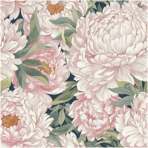 Vinyl blousy blooms pink - blousy,