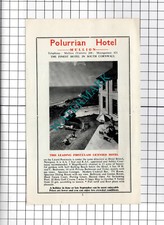 Polurrian Hotel Mullion Cornwall  -  c.1969 Advert