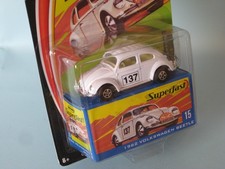 Matchbox 1962 Volkswagen Beetle White Body 70mm Toy Model Car USA Superfast 15