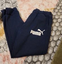 Blue PUMA Men's Tracksuit Bottoms Size Small