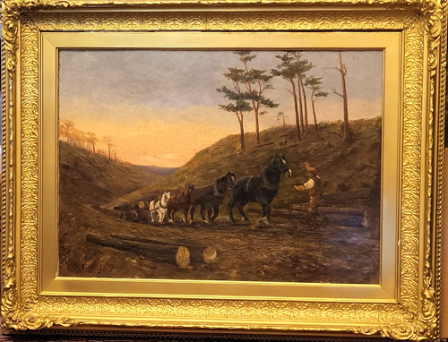 Large antique oil painting - large,