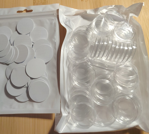 50x clear plastic - plastic, coin