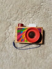 My First Wooden Camera Toy with Kaleidoscope 