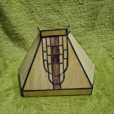 Tiffany Style Glass Wall Light Uplighter Shades Sconce Half moon Stained glass 