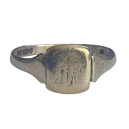 9ct gold signet - gold,