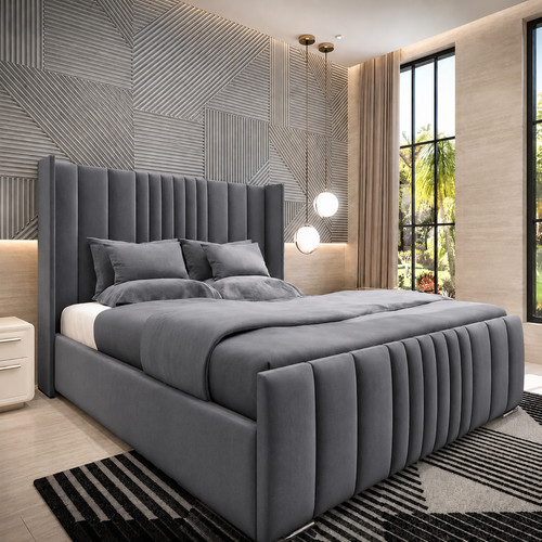 Ottoman bed winged plush - ottoman,