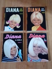 Job Lot X 4 Diana For Girls Annuals 1965 - 68 With D/WS Not Price Clipped VG+