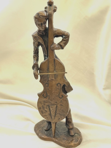 Vintage bronze musican cello - vintage,