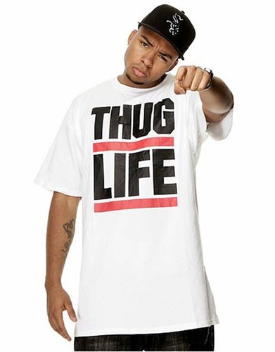 Thug life shirt black - life,
