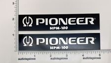 Pioneer HPM-100 Speaker Riser Stand Label Badge -Custom Made New Aluminum PAIR  