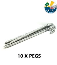 Pennine Large Ribbed Heavy Duty Anchor Ground Peg Marquee Awning Camping  x 10